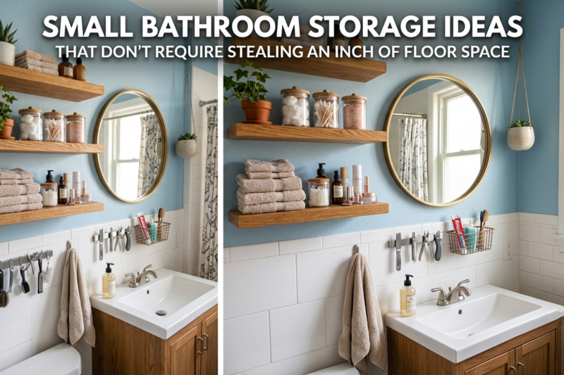 Small Bathroom Storage Ideas That Don’t Require Stealing an Inch of Floor Space