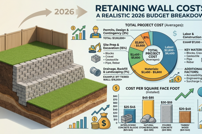 Retaining Wall Costs for a Sloped Backyard: A Realistic 2026 Budget Breakdown