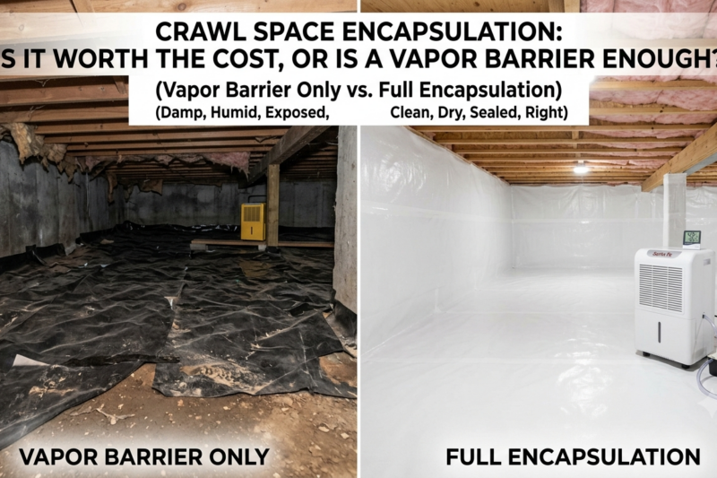 Crawl Space Encapsulation: Is It Worth the Cost, or Is a Vapor Barrier Enough?